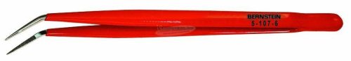 BERNSTEIN szigetelt műszerész csipesz 22b-forma 150mm, hajlított, nikkelezett hegy, 5-107-6 5-107-6