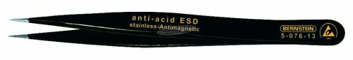 BERNSTEIN ESD SMD csipesz 00-forma 120mm, erős, egyenes, hegyes, SA 5-076-13