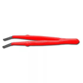   DONAU ELEKTRONIK Szigetelt tompa végű hajlított csipesz, 145mm PZ18