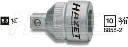 HAZET Adapter belsőnégyszögről 10mm (3/8) külső négyszögre 6,3mm (1/4"), 8858-2 2541391
