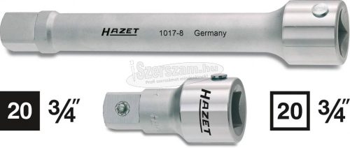 HAZET Dugókulcs hajtószár hosszabbító, 20mm (3/4), 1017-8 1017-8
