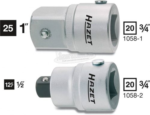 HAZET Adapter belsőnégyszögről 3/4" külső négyszögre 1" 1058-1