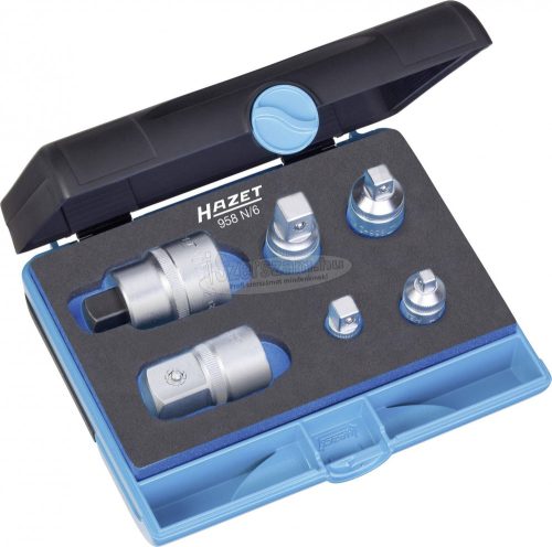 HAZET Dugókulcs adapter, átalakító készlet 6 részes 1/4"-3/4" 958N/6