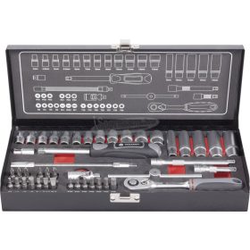   TOOLCRAFT Racsnis dugókulcs készlet, dugókulcs készlet 6,3mm (1/4") méretű, 45 részes 826386