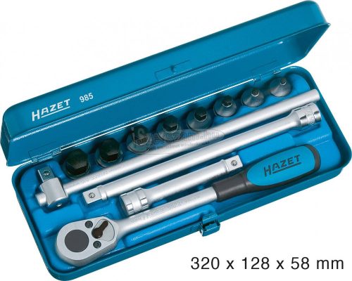 HAZET rátűzőkulcs készlet, 1/2" 5-19mm 12 részes 985