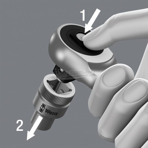 WERA 8100 SC 7 Racsnis dugókulcs készlet, króm-molibdén 1/2" Zyklop Metal 05004077001