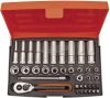 BAHCO Dugókulcs készlet, 1/4" standard és hosszú, 37 részes SL25L