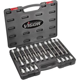   VIGOR Belső sokszögű kulcs készlet 12,5mm (1/2"), 26 részes V1918