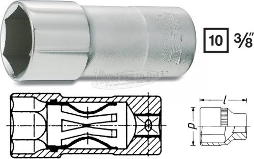 HAZET Gyújtógyertya dugókulcsfej, 20,8mm (13/16) /10mm (3/8), 880KF 880KF