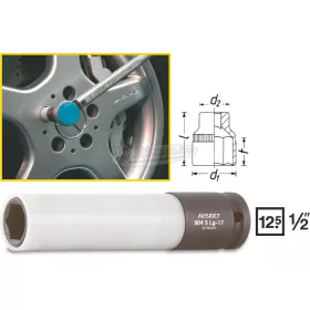   HAZET Gépi dugókulcs  1/2" 17mm 6szög védelemmel 904SLG-17