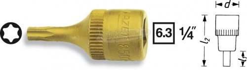 HAZET Torx csavarhúzófej 1/4" T10 TIN 8502-T10