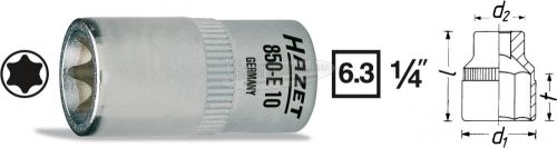 HAZET Torx dugókulcsfej 6,3mm (1/4"), 850-E5 850-E5