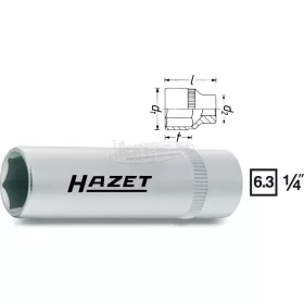   HAZET Dugókulcsfej hosszú 6szög 1/4", 850LG-X több változatban