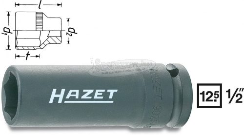 HAZET 6 lapfejű Dugókulcs 12,5mm (1/2") 902SLG-17 902SLG-17