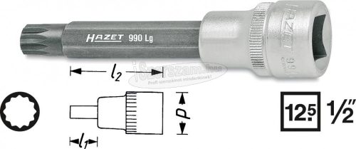HAZET rátűzőkulcs (bit-dugókulcs) 12,5mm (1/2") 990LG-9 990LG-9