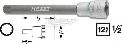 HAZET XZN rátűzőkulcs 1/2" M12 TIN  990SLG-12