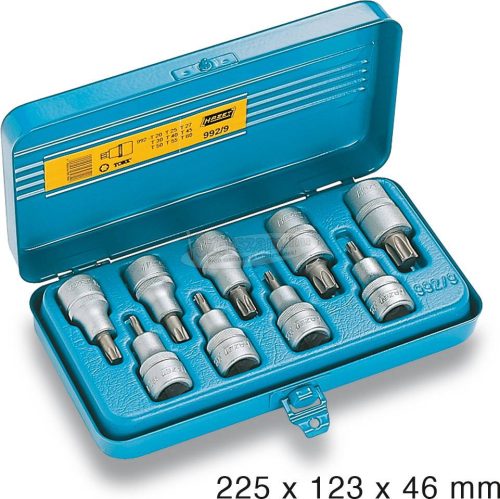 HAZET Torx rátűzőkulcs (bit-dugókulcs) készlet 9 részes 992/9 992/9