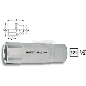   HAZET 6szög Dugókulcs HOSSZÚ 1/2" 900LG-X több változatban