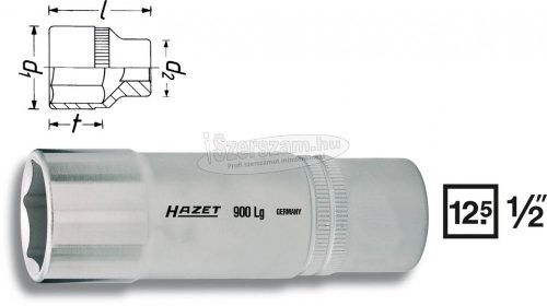 HAZET 6szög Dugókulcs HOSSZÚ 1/2" 900LG-X több változatban