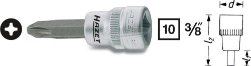 HAZET Phillips PH1 rátűzőkulcs (bit-dugókulcs) 3/8" TIN 8806-PH1