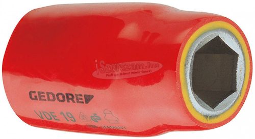 GEDORE szigetelt dugókulcs 1/2" 6szög, 12mm 1000V VDE 19 12 6122860