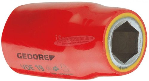 GEDORE szigetelt dugókulcs 1/2" 6szög, 22mm 1000V VDE 19 22 6123400