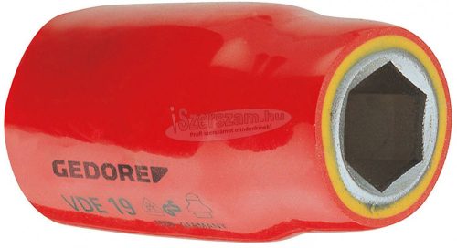 GEDORE szigetelt dugókulcs 1/2" 6szög, 32mm 1000V VDE 19 32 6123830