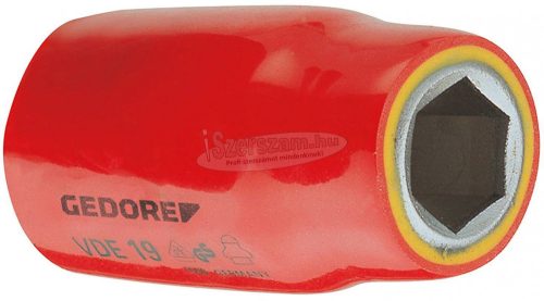 GEDORE szigetelt dugókulcs 1/2" 6szög, 27mm 1000V VDE 19 27 6123670