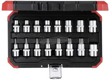 GEDORERED dugókulcs készlet 1/2" TX E10-E24 + T30-T70 16 részes R68003016 3300009
