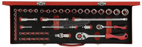 GEDORERED dugókulcs készlet 1/4"-1/2" 49 részes R46004049 3300010