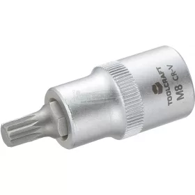   TOOLCRAFT Dugókulcs 12,5mm (1/2"), sokfogú bittel M8, hossz: 55mm 816087