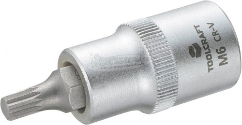 TOOLCRAFT Dugókulcs 12,5mm (1/2"), sokfogú bittel M6, hossz: 55mm 816086