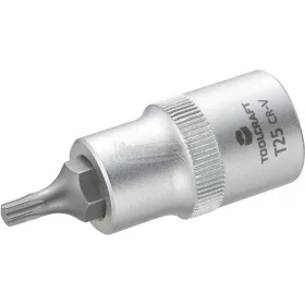   TOOLCRAFT Dugókulcs 12,5mm (1/2"), T-profillal T25, hossz: 55mm 816163