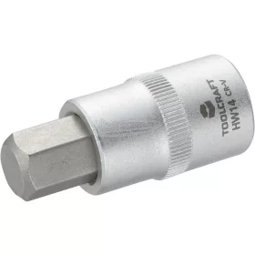   TOOLCRAFT Dugókulcs 12,5mm (1/2"), hatlapú bittel 14mm, hossz: 55mm 816161