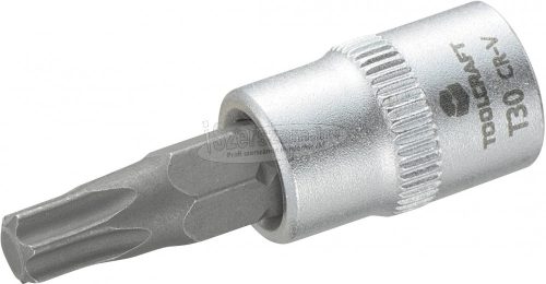 TOOLCRAFT Dugókulcs 6,3mm (1/4"), T-profillal T30, hossz: 37mm 816153