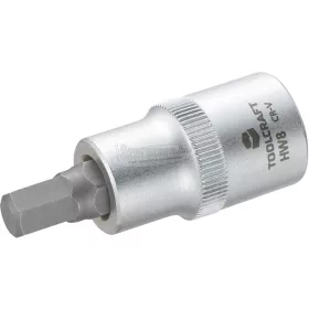   TOOLCRAFT Dugókulcs 12,5mm (1/2"), hatlapú bittel 8mm, hossz: 55mm 816158