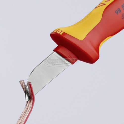 KNIPEX Kábelkés egyenes penge, 1000V VDE szigetelt 190mm 98 52