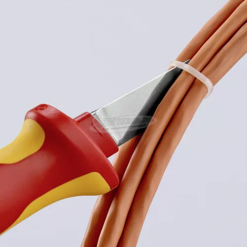 KNIPEX Kábelkés egyenes penge, 1000V VDE szigetelt 190mm 98 52