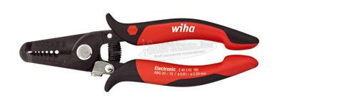 WIHA Electronic műszerész kábelcsupaszító fogó Kábelcsupaszító állomások 0,8-2,6mm² 165mm, 6 1/2" 33471