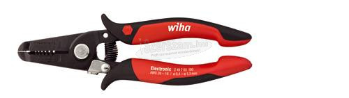 WIHA Electronic műszerész kábelcsupaszító fogó Kábelcsupaszító állomások 0,4-1,3mm 165mm, 6 1/2" 33472