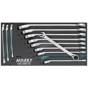   HAZET Racsnis irányváltós csillag-villáskulcs készlet 12 részes 8-19mm 163-385/12