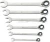 TOOLCRAFT Átkapcsolható villás-/racsnis kulcssorozat, 8-19mm, 6 részes 824124 8/10/13/15/17/19mm 824124