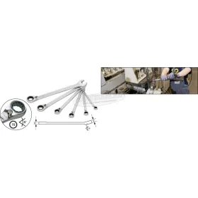   HAZET Racsnis csillag-villáskulcs készlet 6 részes 21-32mm 606/6-1