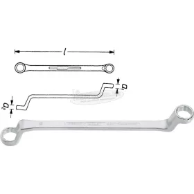   HAZET Kettős csillagkulcs, hajlított 630-X több változatban