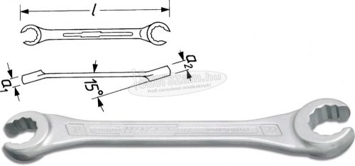 HAZET Nyitott kettős csillagkulcs, 10/11mm, 612-10X11 612-10X11