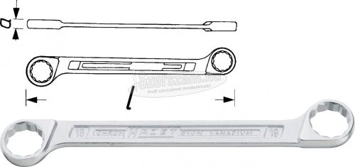 HAZET Kettős csillagkulcs 14/15mm, 154,5mm, 610N-14X15 610N-14X15