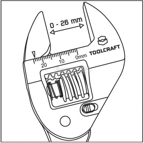 TOOLCRAFT TO-7165959 Állítható villáskulcs 1db 26mm TO-7165959