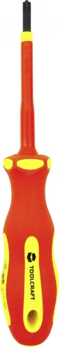 TOOLCRAFT szigetelt VDE 1000V plusz/mínusz csavarhúzó SL/PZ1, 80mm, TO-6326247
