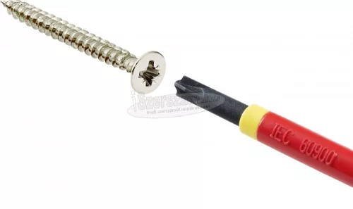 TOOLCRAFT szigetelt VDE 1000V plusz/mínusz csavarhúzó SL/PZ1, 80mm, TO-6326247