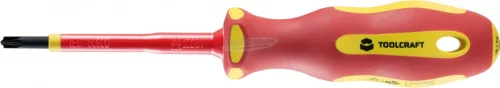 TOOLCRAFT szigetelt VDE 1000V plusz/mínusz csavarhúzó SL/PZ1, 80mm, TO-6326247